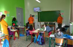 Επίσκεψη των Lesvos Runners στο Δημοτικό σχολείο του Μεγαλοχωρίου